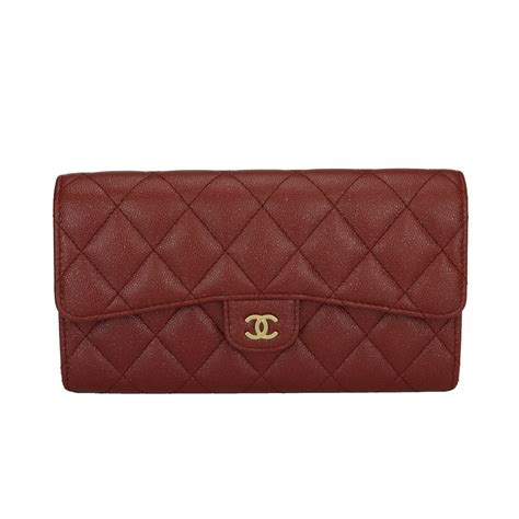 burgundy chanel wallet|Long Wallets .